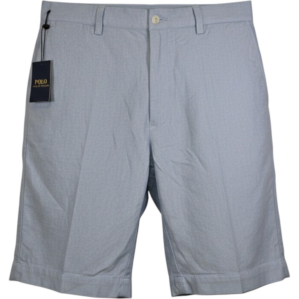 Polo Ralph Lauren Mens Blue Oxford Cotton Flat Front Shorts Size 40 NWT